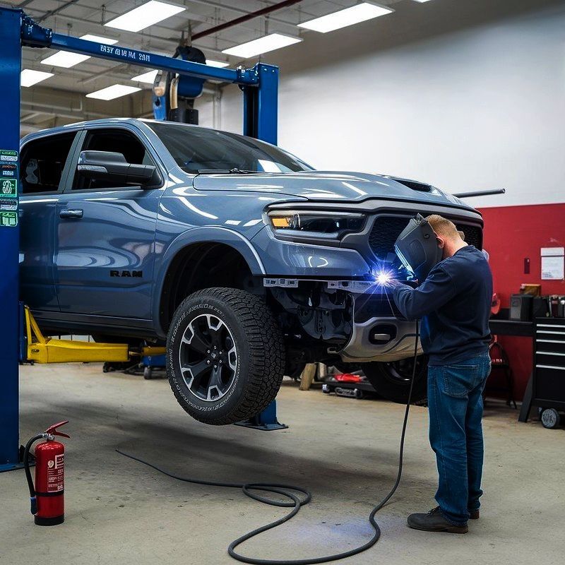 Technician doing auto body repair in Bluffton IN Lorens Auto Body Technician-doing-auto-body-repair-in-Bluffton-IN-Lorens-Auto-Body